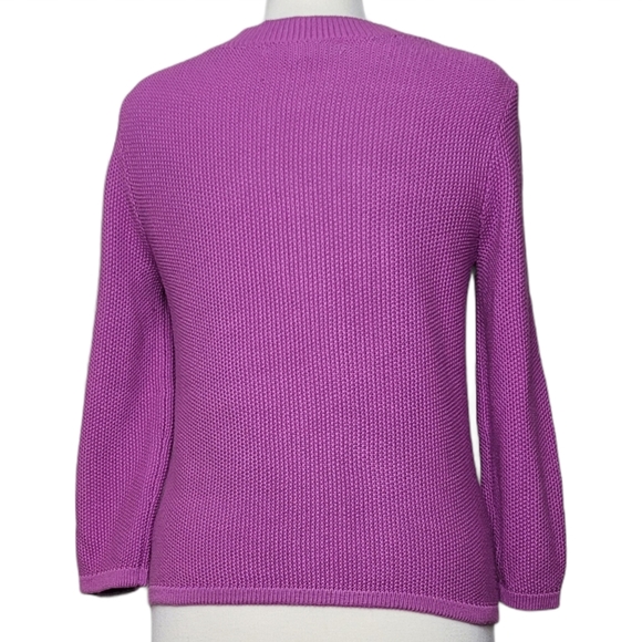 MAC & JAC Sweater Cardigan Zip Up Knit Purple - Picture 4 of 11